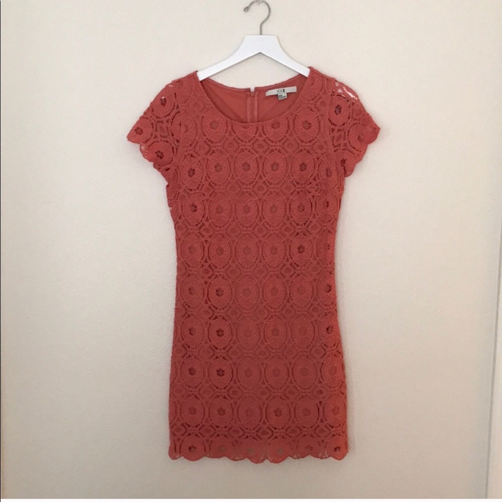 Forever 21 lace coral dress